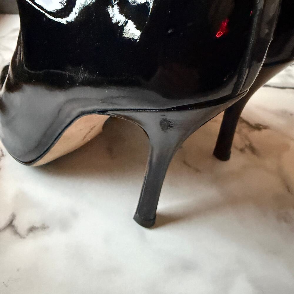 Larroudé Kate Black Patent Leather Knee High Boots Size 8 - Picture 9 of 9